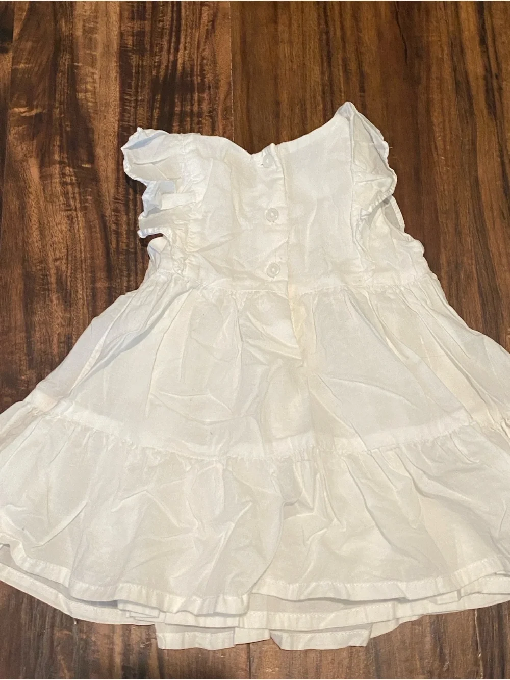 OshKosh B'gosh White Tiered Eyelet Dress with Bloomers